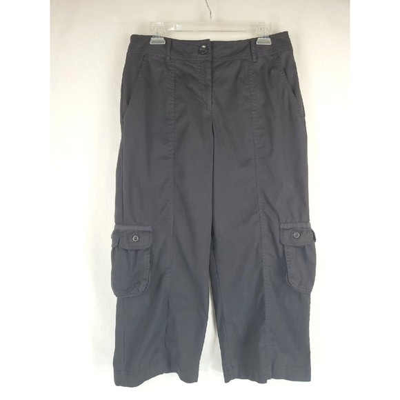 Orvis | Pants & Jumpsuits | Orvis Womens Cropped Wide Leg Black Chinos ...